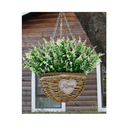 RECUTMS Artificial Plants Lavender | UV Resistant Greenery Fake Shrubs Simulation Plants Indoor Outdoor| Hanging Planter Home Garden Decor| 8 Packs