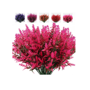 RECUTMS Artificial Plants Lavender | UV Resistant Greenery Fake Shrubs Simulation Plants Indoor Outdoor| Hanging Planter Home Garden Decor| 8 Packs