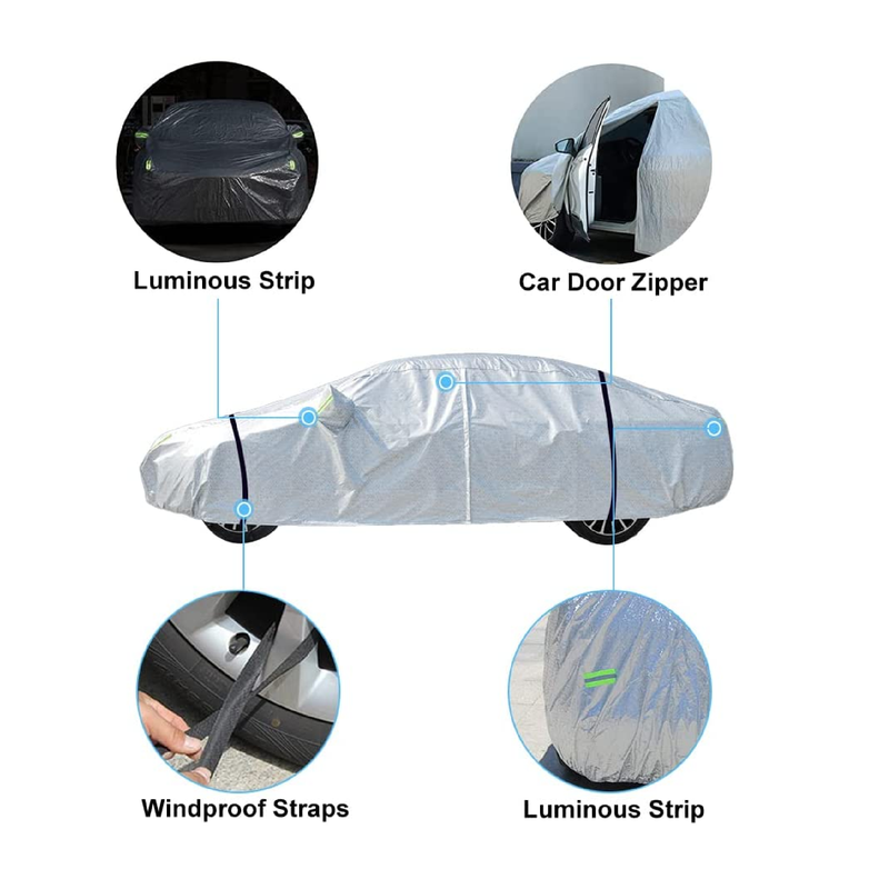 ROADGIVE 3-Layer Waterproof All-Weather Car Cover UV Protection