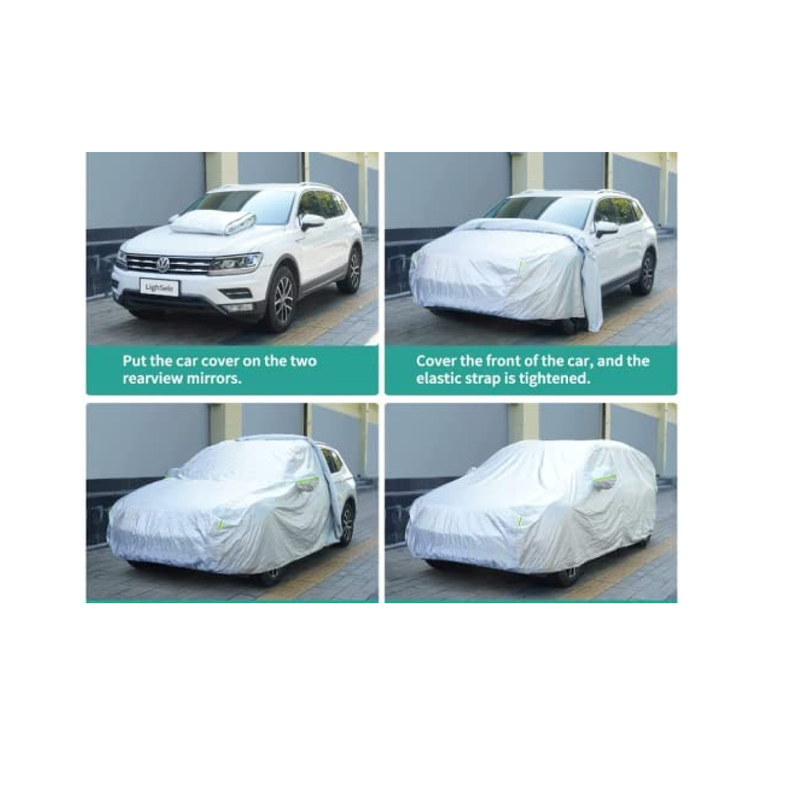 ROADGIVE 3-Layer Waterproof All-Weather Car Cover UV Protection