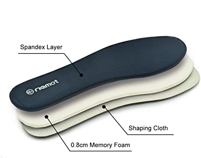 riemot Memory Foam Insoles for Men, Comfort Cushioning Shoe Inserts, Super Soft Replacement Innersoles for Sneakers Slippers Boots, Breathable Full Length Shoe Insoles