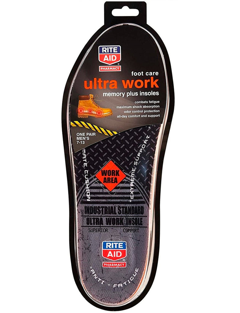 Rite Aid Memory Plus Work Insoles Shock Absorbing Insoles Memory F