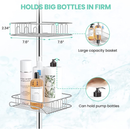 SEIRIONE Bathroom Rustproof Shower Corner Organizer