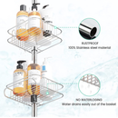 SEIRIONE Bathroom Rustproof Shower Corner Organizer