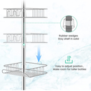 SEIRIONE Bathroom Rustproof Shower Corner Organizer