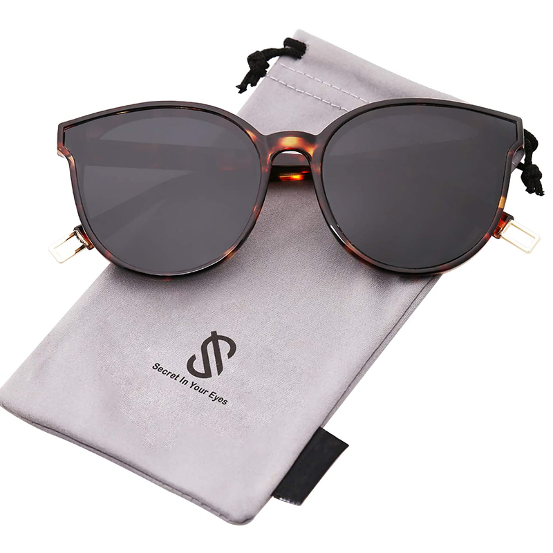 Buy SOJOS Fashion Womens Sunglasses Oversized Square Frame Flat Mirrored  Lens SJ1082 with Gold Frame/Gradient Brown Lens SJ1082 at Amazon.in