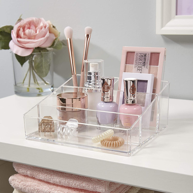 STORi Clear Plastic Vanity Makeup Organizer