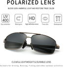 SUNGAIT Ultralight Rectangular Polarized Sunglasses UV400 Protection