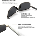 SUNGAIT Ultralight Rectangular Polarized Sunglasses UV400 Protection