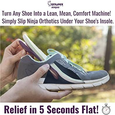 Samurai Insoles Ninjas Arch Support Shoe Inserts- Plantar Fasciitis,