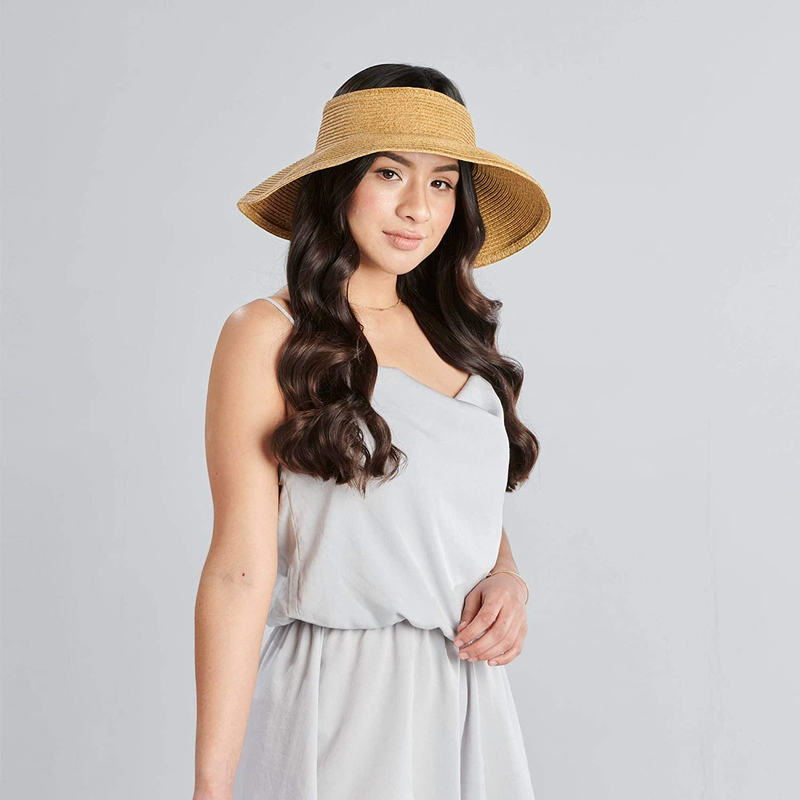 Livingston | Wide Brim Sun Hats for Women Straw Foldable Roll Up Sun Hats