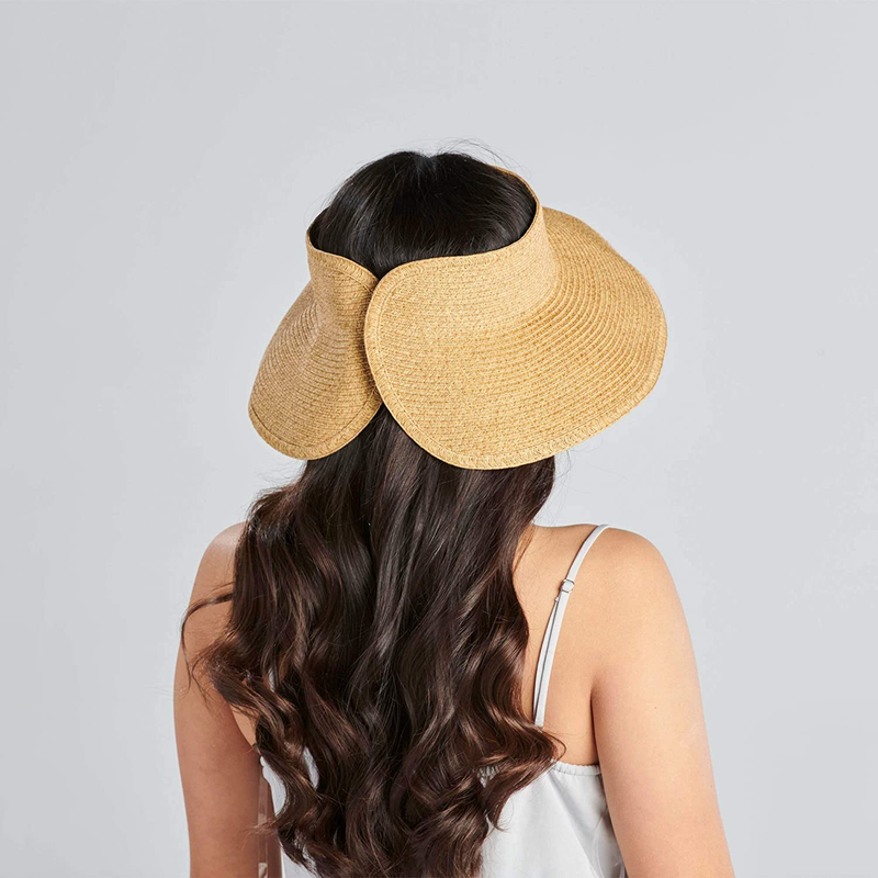 Livingston | Wide Brim Sun Hats For Women Straw Foldable Roll Up Sun H