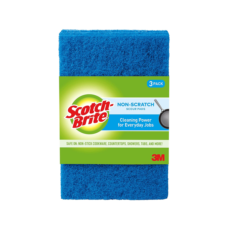 Scotch-Brite Non-Scratch Scouring Pads for Kitchen and Dish Cleaning |3 Pads