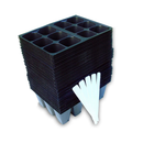 Industry Standard Grower's Supply| Seedling Starter Trays| 720 Cells 120 Trays| 6-Cells Per Tray| Plus 5 Plant Labels