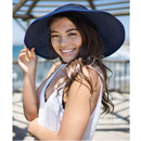 Simplicity | Women's UPF 50+ Wide Brim Roll Up Straw Hat