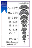 Guard Plastic Plates Size #0 - 1" (for four units) #GP0