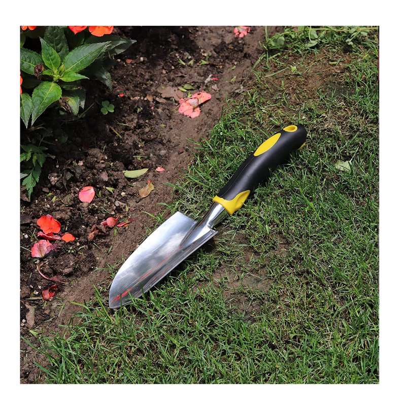 Garden Guru Super Strong Garden Scoop Trowel Shovel Transplanter -  Stainless Steel - Rust Resistant - Ergonomic Grip - Perfect Hand Shovel for