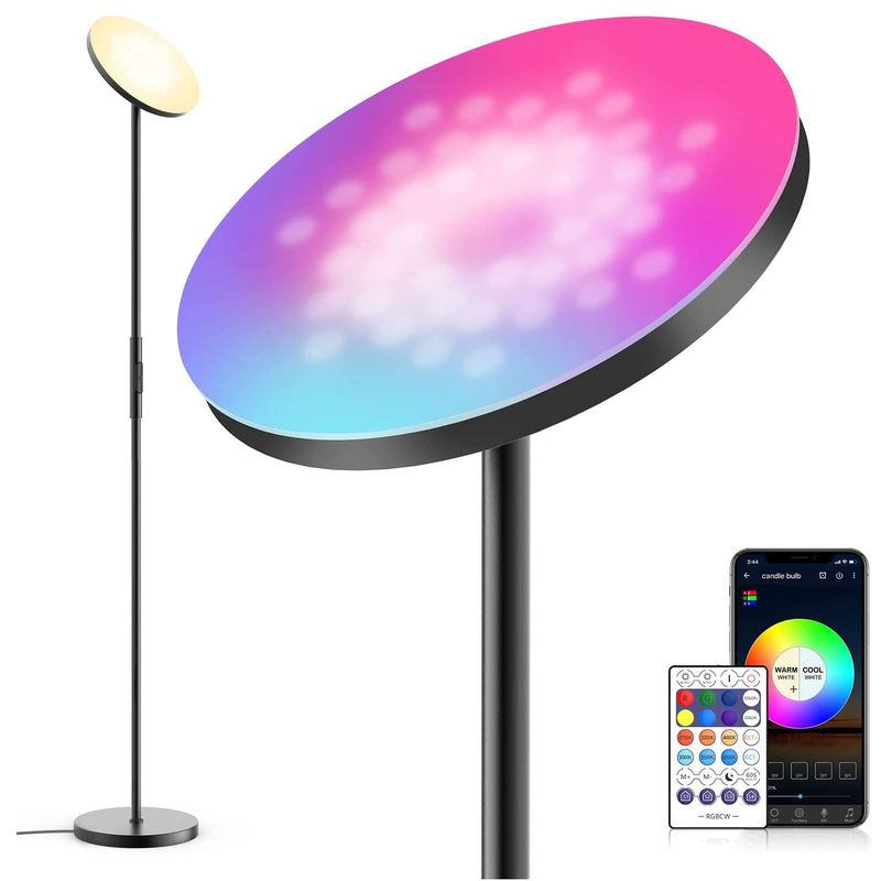 YHW Smart RGB Floor Lamp Works with Alexa