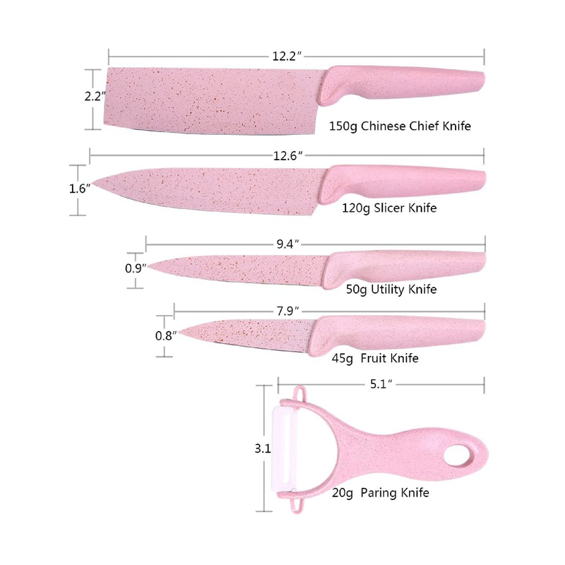 Stainless Steel Kitchen Block Knife Set