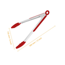 Stainless Steel Metal KUFUNG Heat Resistant 480°F Silicone Serving Tongs