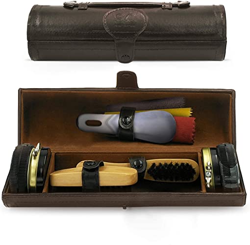 Stone and Clark Brown Horsehair Shoe Brush - Premium Leather Care