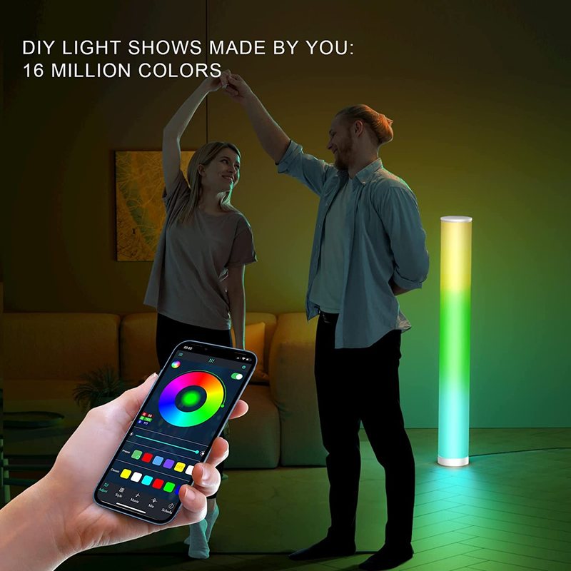 Streamlet LED Streamlet Floor Lamp RGBIC Color Changing Modern Corner Lamp