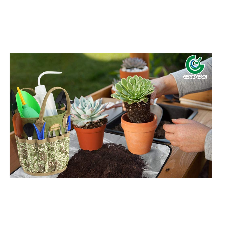 Succulent Tools Kit with Organizer Bag | Style Honeysuck With Mat | 15 Pieces