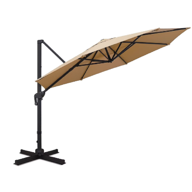 Sunnyglade 11FT Cantilever Patio Umbrella Round Deluxe Offset Umbrella 360 Rotation