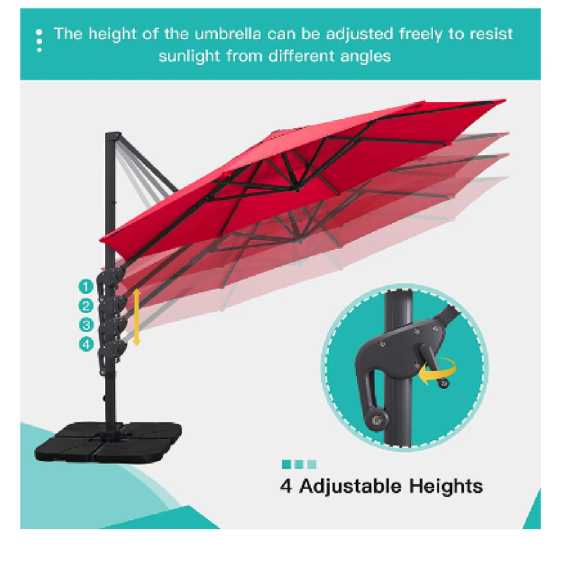 Sunnyglade 11FT Cantilever Patio Umbrella Round Deluxe Offset Umbrella Sunnyglade 11FT Cantilever Patio Umbrella Round Deluxe Offset Umbrella