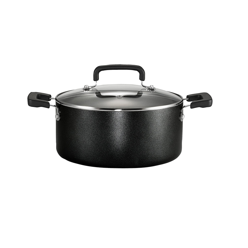 T-fal Signature Nonstick Dishwasher Safe Cookware Set| 12-Piece Color Black