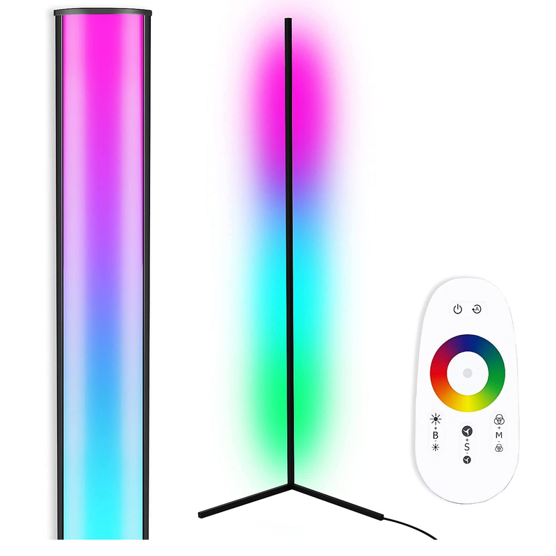 TACAHE Corner Floor Lamp | RGB Color Changing Ambient Lighting