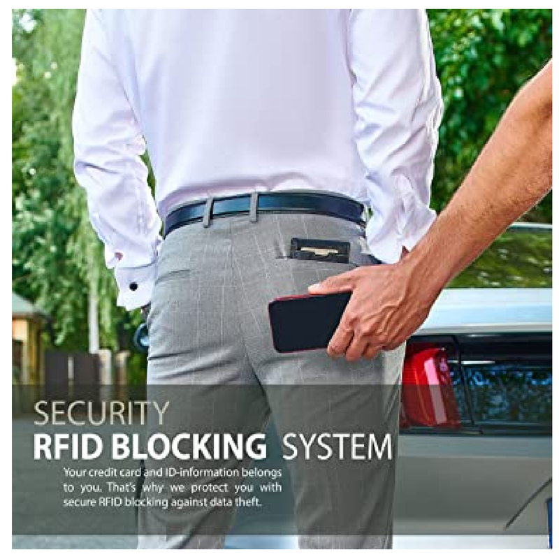 TRAVANDO Men's Slim Wallet with Money Clip AUSTIN RFID Blocking Bifold