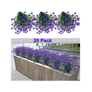 TURNMEON Artificial Flowers For Outdoor Decoration| Spring Summer Decoration | UV Resistant | Pot | Home Garden Decoration | 20 Packs