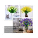 TURNMEON Artificial Flowers For Outdoor Decoration| Spring Summer Decoration | UV Resistant | Pot | Home Garden Decoration | 20 Packs