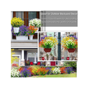TURNMEON Artificial Flowers For Outdoor Decoration| Spring Summer Decoration | UV Resistant | Pot | Home Garden Decoration | 20 Packs