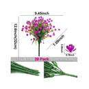 TURNMEON Artificial Flowers For Outdoor Decoration| Spring Summer Decoration | UV Resistant | Pot | Home Garden Decoration | 20 Packs
