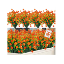 TURNMEON Artificial Flowers For Outdoor Decoration| Spring Summer Decoration | UV Resistant | Pot | Home Garden Decoration | 20 Packs