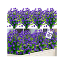 TURNMEON Artificial Flowers For Outdoor Decoration| Spring Summer Decoration | UV Resistant | Pot | Home Garden Decoration | 20 Packs