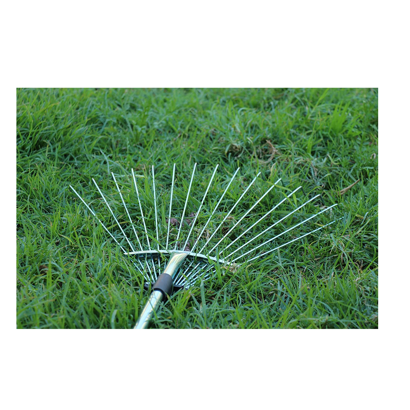 Tabor Tools J16A Telescopic Metal Rake | 63 Inch Adjustable Folding Leaves Rake