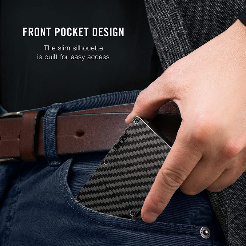The Ridge Minimalist Slim Wallet For Men  RFID Blocking Front Pocket Credit Card Holder
