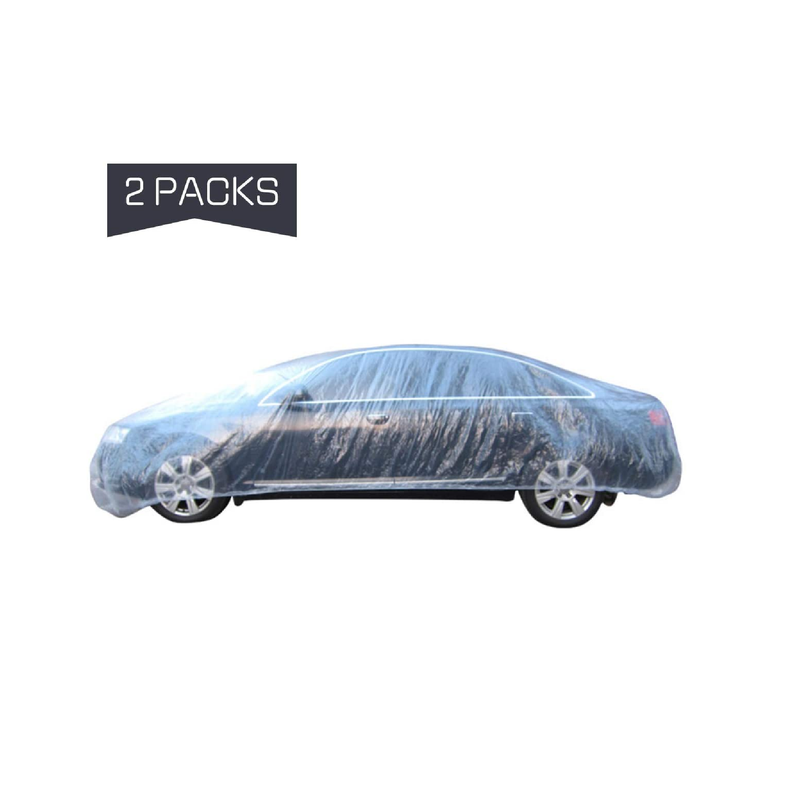 Thick PE Plastic Disposable Car Cover With Elastic Band