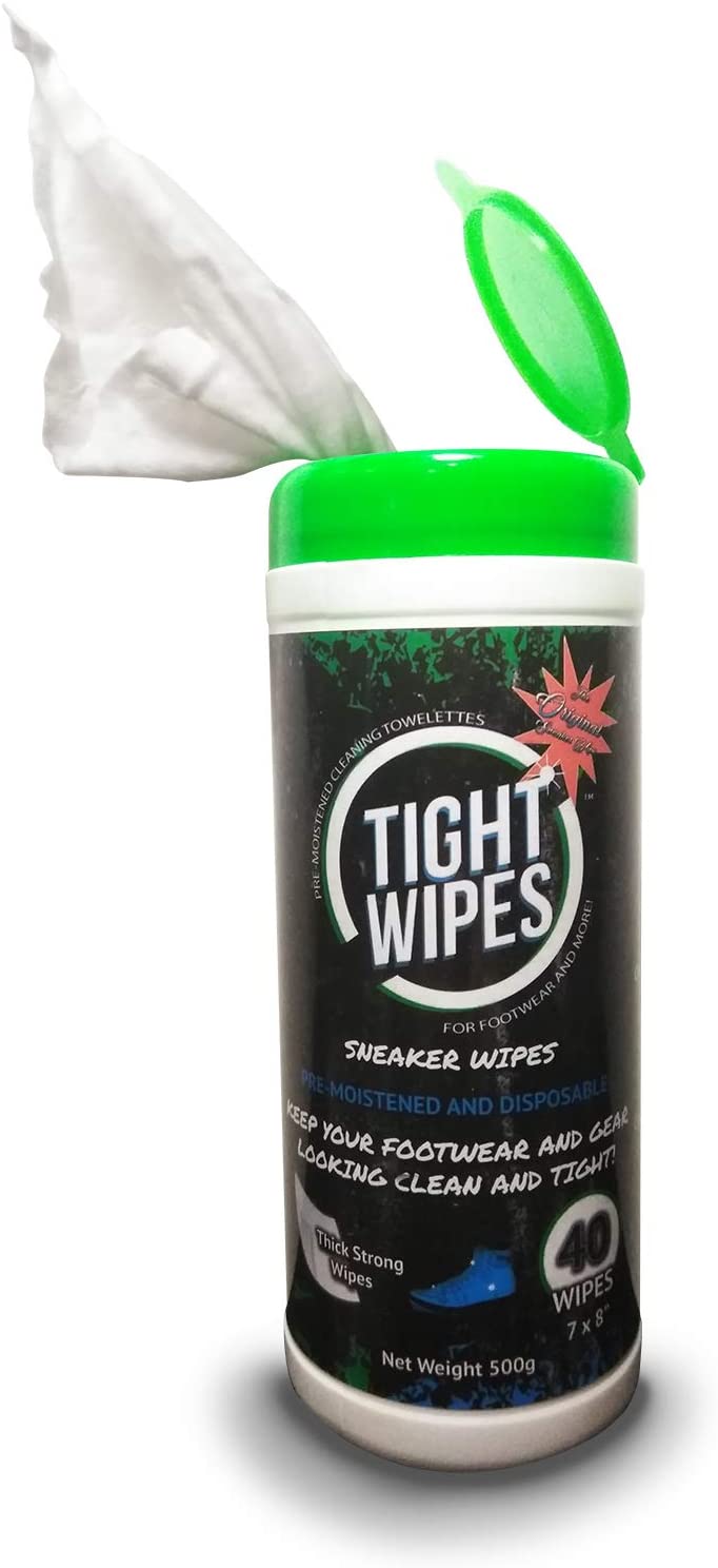 Tight Wipes Sneaker Shoe Cleaner Wipes for all Sneakers and Shoes (40 Wipes) 