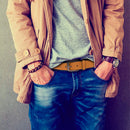 Timberland | Men's Classic Leather Jean Belt | Color Wheat