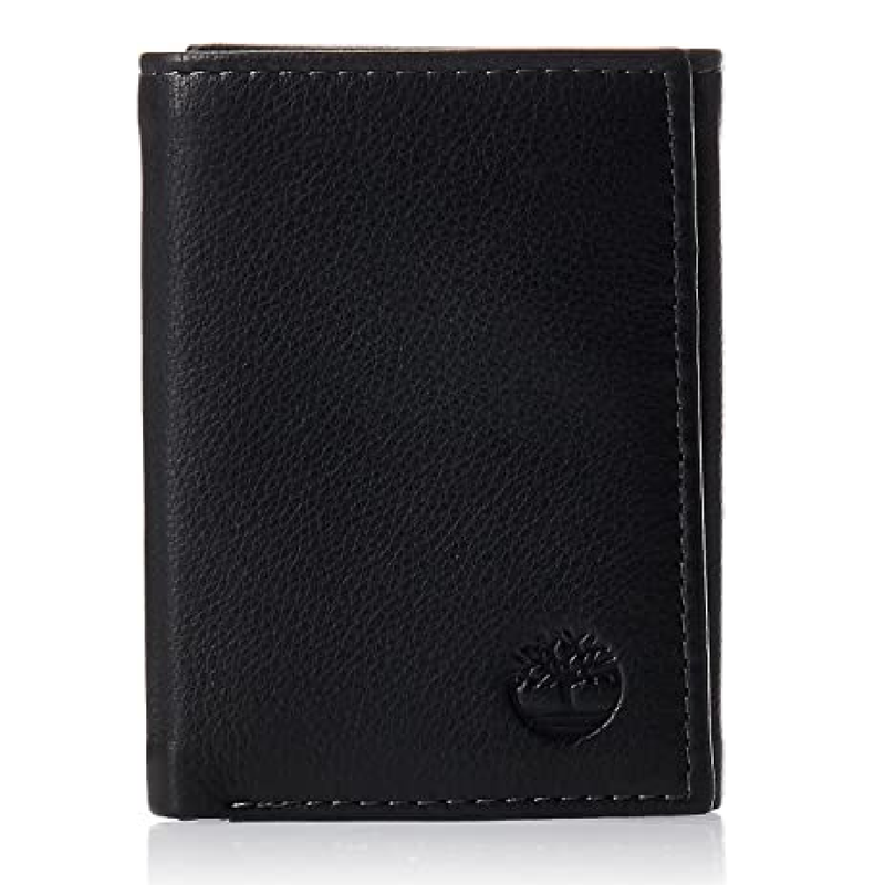 Timberland Men's Leather Trifold Wallet with ID Window