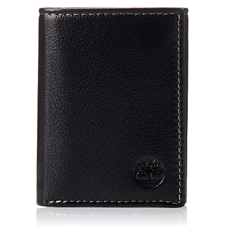 Timberland Men's Leather Trifold Wallet with ID Window