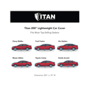 Titan Jet Black Poly 210T Car Cover for Sedans 186-202| Fits Camry Accord and More