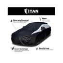Titan Jet Black Poly 210T Car Cover for Sedans 186-202| Fits Camry Accord and More