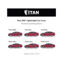 Titan Lightweight 210T Polyester Car Cover for Sedans 186-202" Waterproof UV Protection