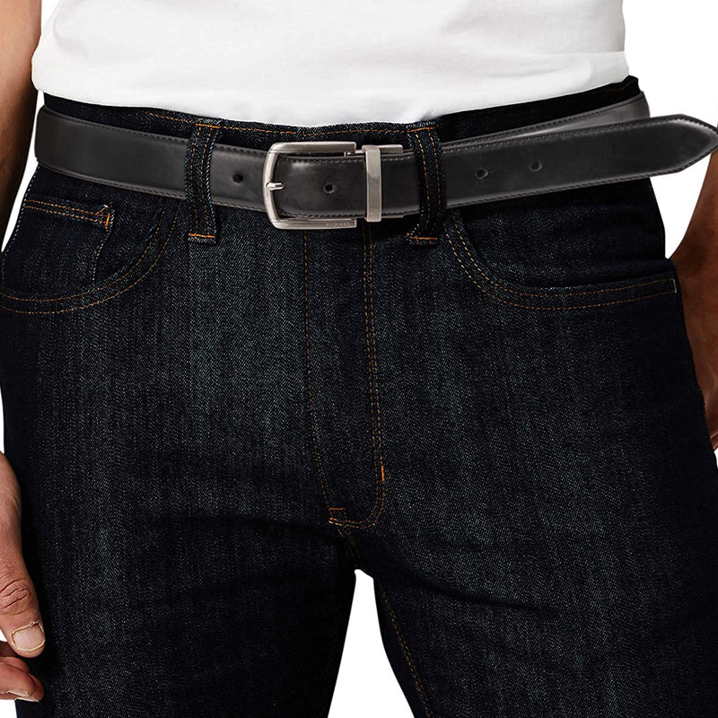 Tommy Hilfiger Men's Reversible Belt | Rich Black/Brown