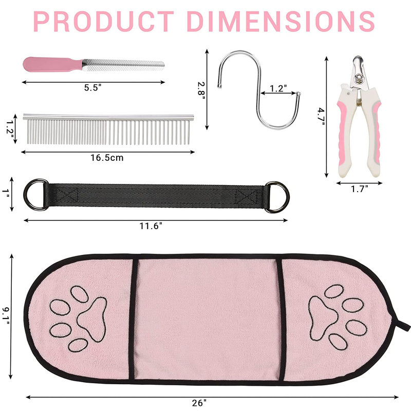 Tru Prodkts Dog Grooming Hammock Puppy Grooming Kit for Fur